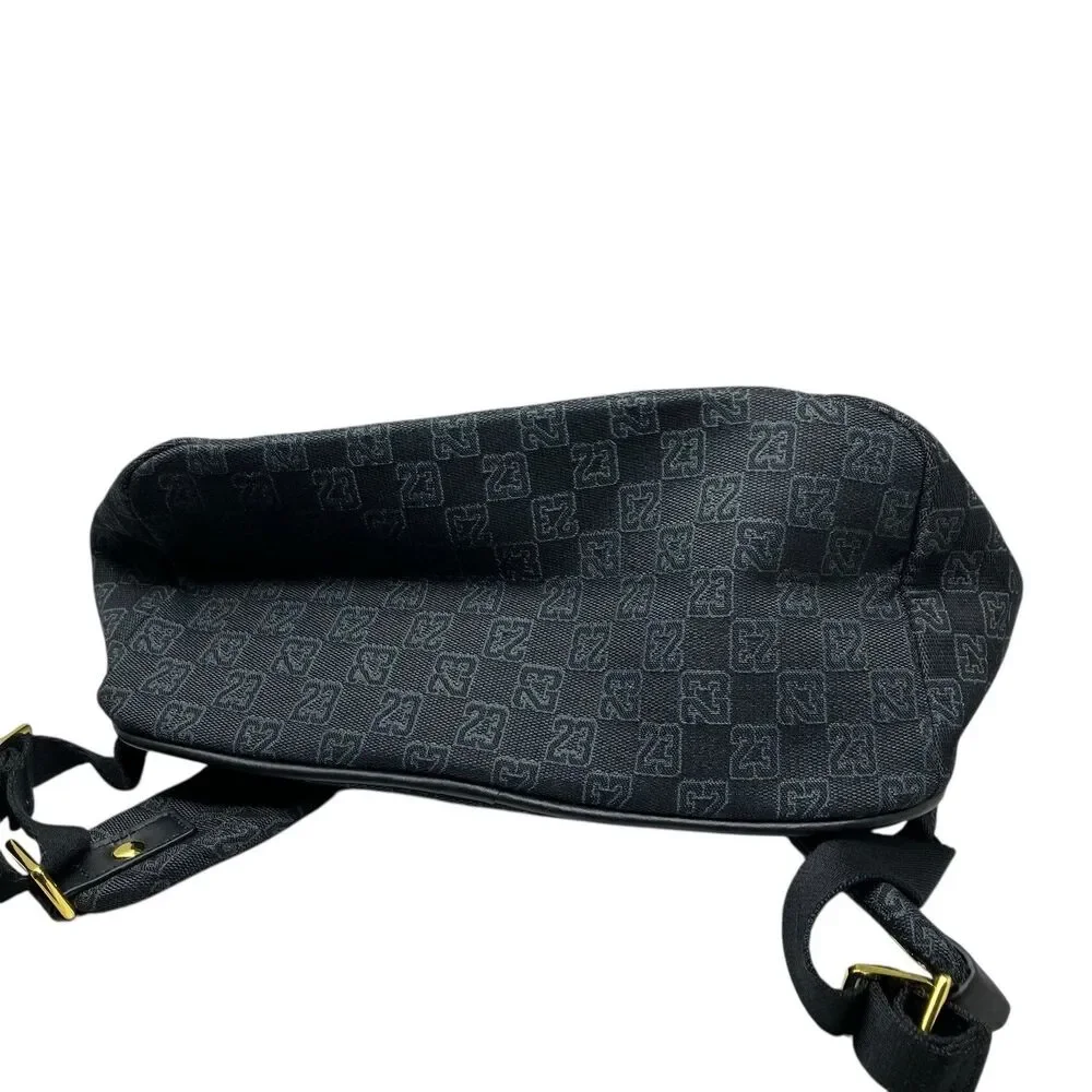 Jordan Monogram Backpack Womens 25L Black Gold Zip Jumpman School Travel Bag